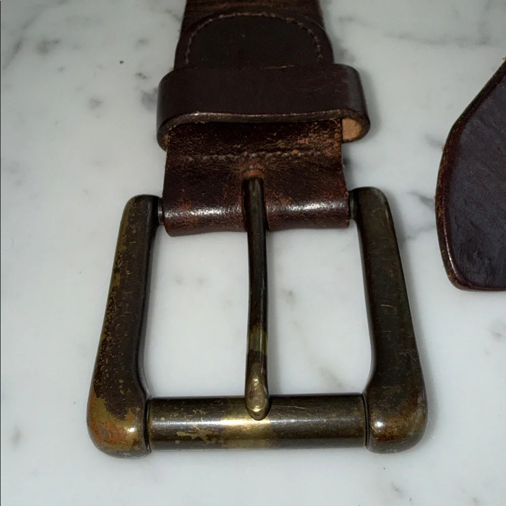Old Navy Belt Brown Leather Belt Mens XL